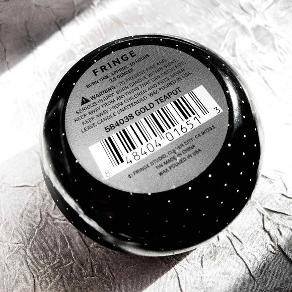 Fringe Studio Golden Teapot Candle - 10 hr burn - Mulberry & Lily scented - Picture 2 of 3